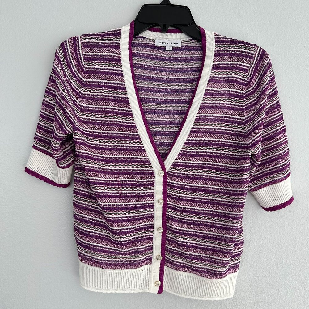 VERONICA BEARD Varia Mixed Stripe Cardigan